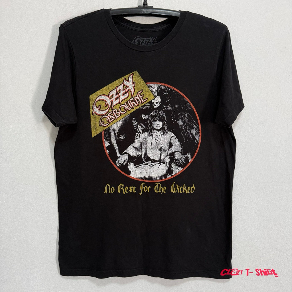 เสื้อวง Ozzy Osbourne • No Rest For Wicked ‘88 ‘89 Tour บล็อคย้อน แท้จากกระสอบมือสอง