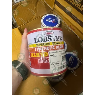 LOBSTER สีน้ำมัน สีน้ำมันเคลือบเงาตรากุ้ง สีเคลือบเงา 0.875 ลิตร Synthetic Resin Alkyd Enamel