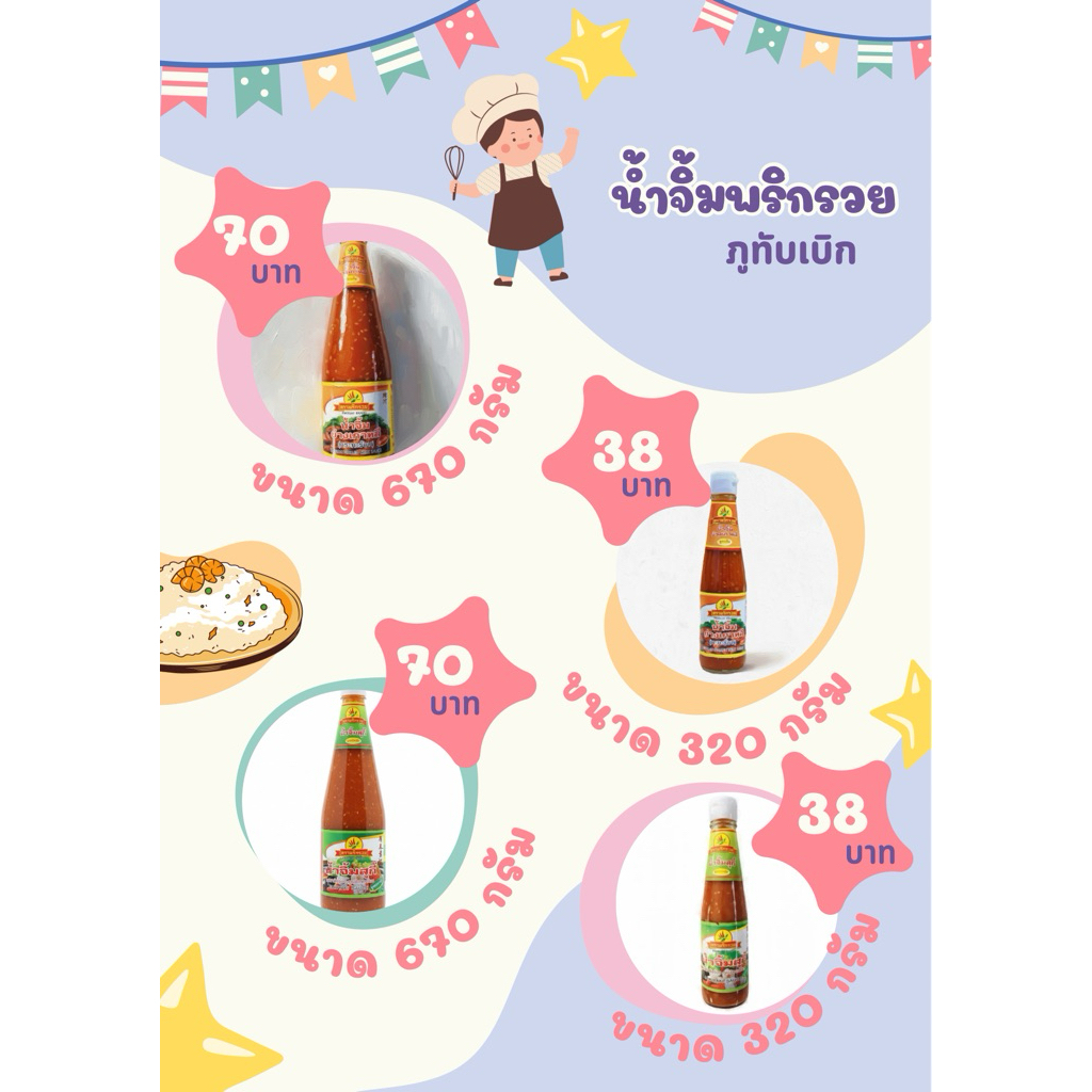 (ส่งฟรี)น้ำจิ้มหมูกระทะ น้ำจิ้มพริกรวย 670g , 320g น้ำจิ้มสุกี้ หมูกระทะ ของแท้จากภูทับเบิก