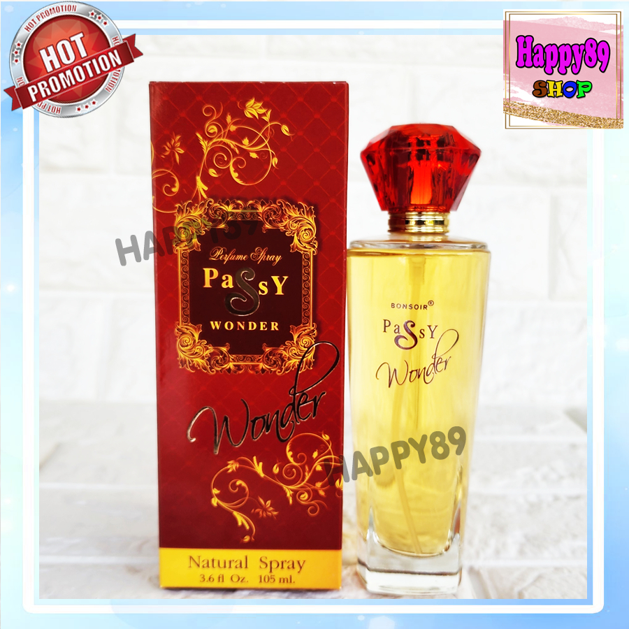 💥ส่งฟรี มีราคาส่ง น้ำหอม แพซซี่ วันเดอร์  แดง PASSY Wonder Natural Perfume SPRAY แพซซี่ เพอร์ฟูม สเปรย์ 105 ml. กล่องแดง