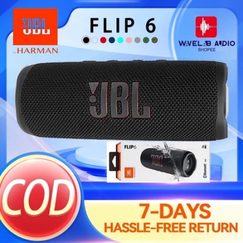 j.b.l/flip6 pro ลำโพงบลูทูธแท้,เล่นได้นานถึง 12 ชั่วโมง,กันน้ำ IPX7,bluetooth 5.3 Portable speaker