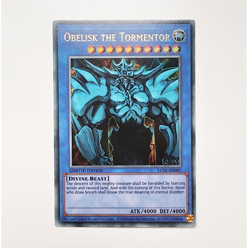 Konami Yugioh การ์ดยูกิ ลิขสิทธิ์แท้ ภาษาอังกฤษ Obelisk ระดับ : Ultra Rare รหัส LC01-EN001