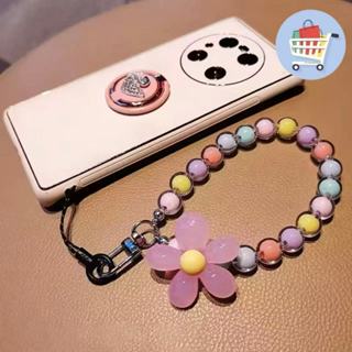 สายคล้องโทรศัพท์ ห่วงโซ่โทรศัพท์มือถือลูกปัด สายคล้องโทรศัพท…