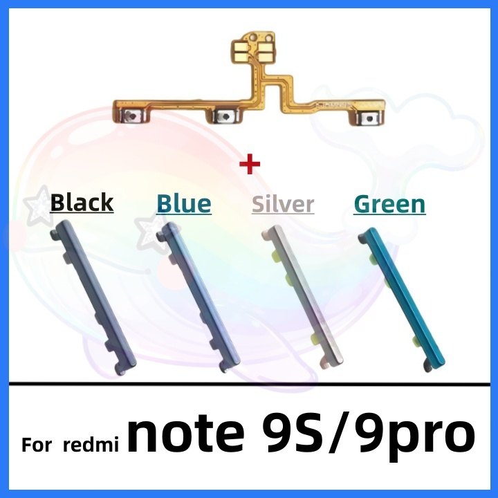 Flex ปุ่มเปิดปิดสําหรับ Redmi Note 9 Pro 9S flex ปุ่มปรับระดับเสียง – โปรปัง