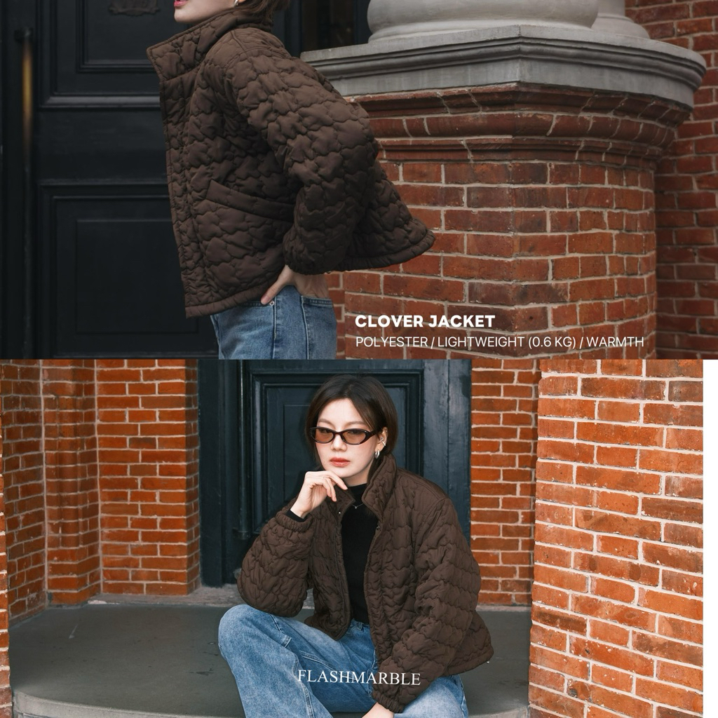 FLASHMARBLE - CLOVER JACKET เบา 0.6 KG อุ่น ได้ถึง 0 องศา กันลมดีมาก