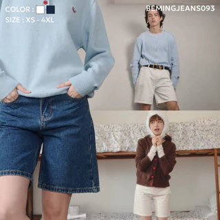 Bemingjeans093(XS-4XL)-BMG SharpCut Jeans Shorts — กางเกงยีนส์ขาสั้น 3 ส่วน เนื้อผ้ายีนส์นุ่ม ใส่สบาย แมตช์ง่ายทุกลุค