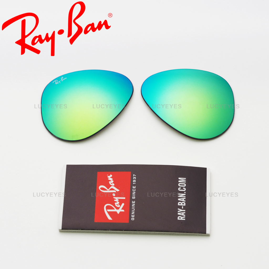 เลนส์ AVIATOR แท้ 100%  RB3025 112/19, เลนส์สีปรอทเขียว