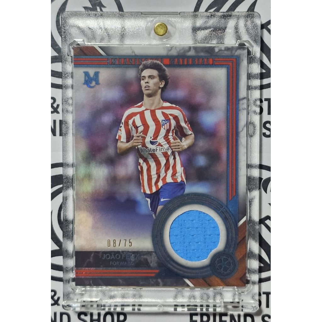 Topps:ท็อปส์-การ์ดชิ้นส่วนชุดแข่งจริง (Match-worn) ของ Joao Felix (Atletico de Madtid) Run.8/75