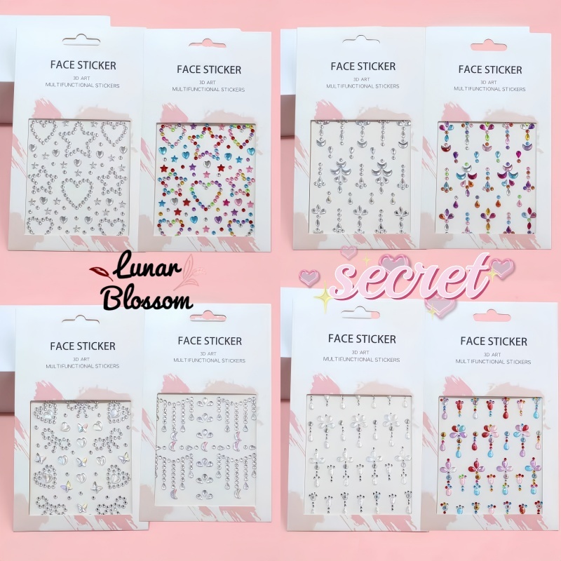 Lunar Blossom✨เครื่องประดับแฟชั่น  สติกเกอร์หลากสี  ของตกแต่งดวงตา  มีสติกเกอร์ให้เลือกหลากหลายแบบ
