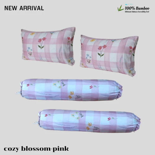 At Bed ชุดผ้าปูและผ้านวม Bamboo 1000 เส้นด้าย ลาย Cozy Blossom Pink thumbnail 8