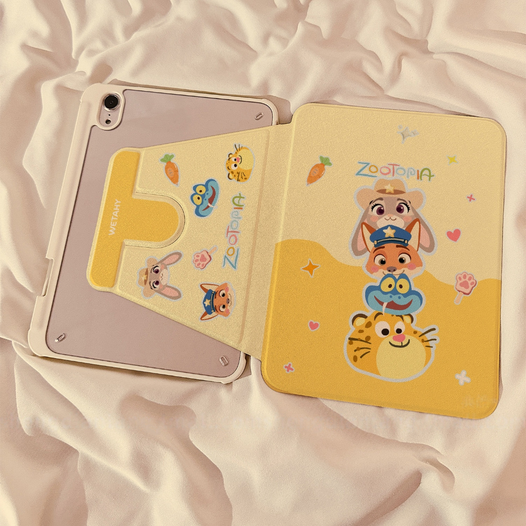 🚚ส่งใน 24 ชม🚚 เคสไอแพด หมุนได้ 360° Air7 Air6 Gen11 ที่ใส่ปากกา Zootopia iPad Gen9 Pro11 12.9 2025