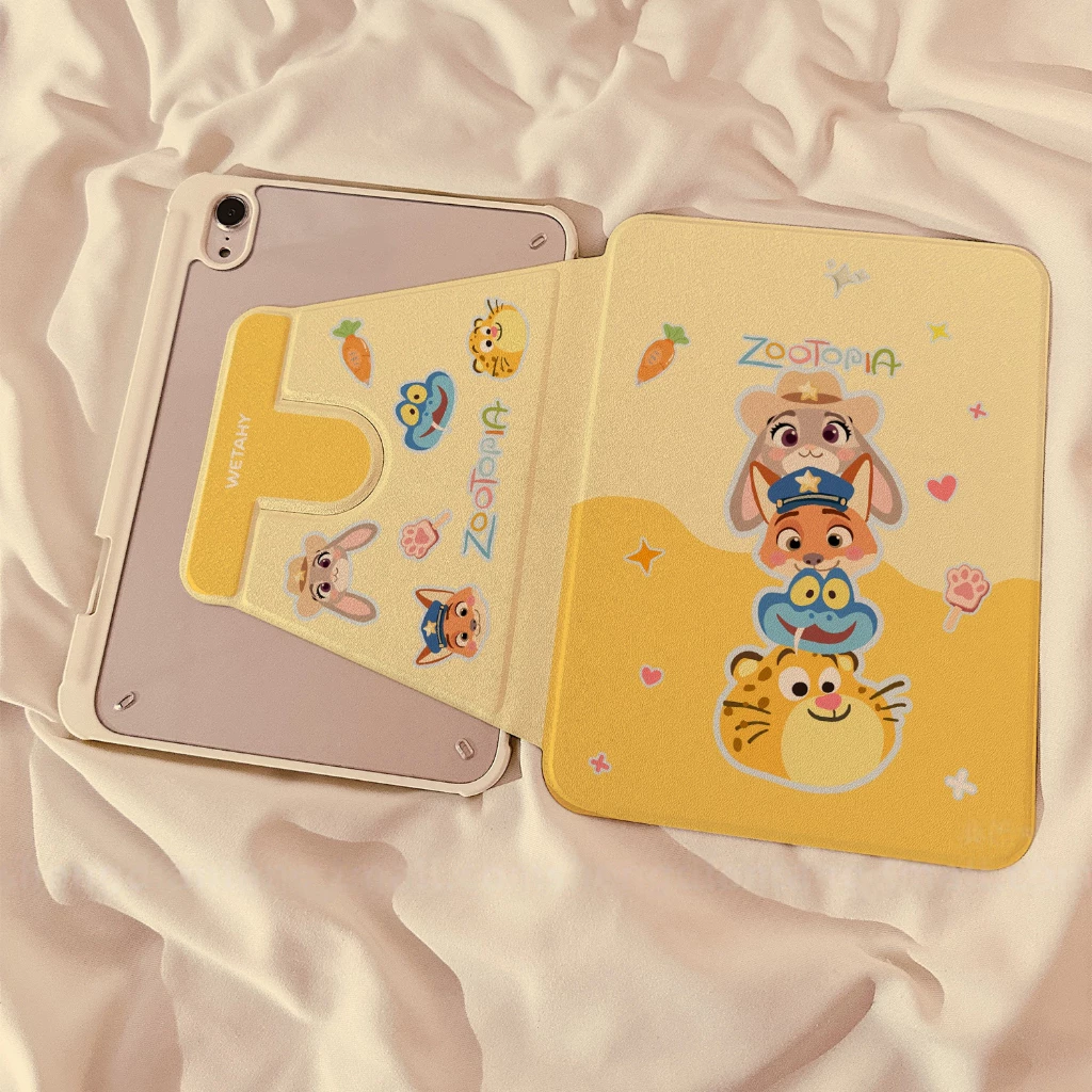 🚚ส่งใน 24 ชม🚚 เคสไอแพด หมุนได้ 360° Air7 Air6 Gen11 ที่ใส่ปากกา Zootopia iPad Gen9 Pro11 12.9 2025