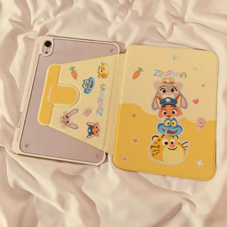 🚚ส่งใน 24 ชม🚚 เคสไอแพด หมุนได้ 360° Air7 Air6 Gen11 ที่ใส่ปากกา Zootopia iPad Gen9 Pro11 12.9 2025