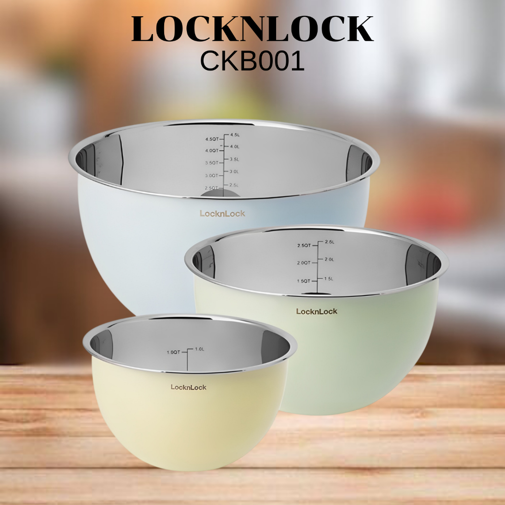 ชุดชามผสมสแตนเลสสีสันสดใส LocknLock รุ่น CKB001