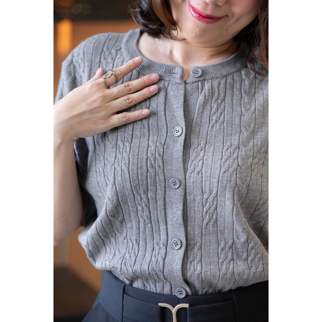 ms.cloudycotton - Nari Top เสื้อคอกลม แขนสั้น ผ้าไหมพรม นิ่ม ไม่คัน ผ้าไม่หนา ใส่ไม่ร้อน