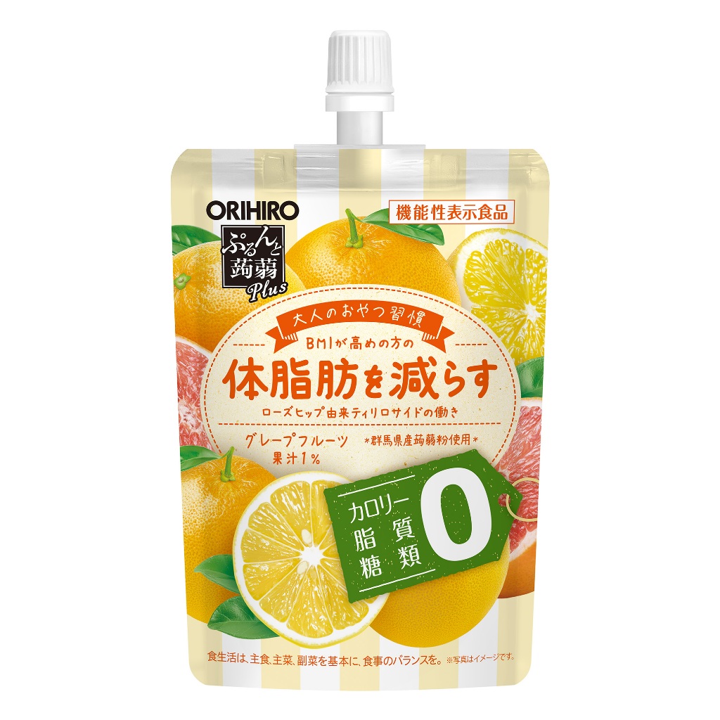 Orihiro Konjac Jelly Plus Grapefruit 0% Calorie Ready to drink พร้อมดื่ม โอริฮิโระ เจลลี่รสเกรปฟรุ๊ต