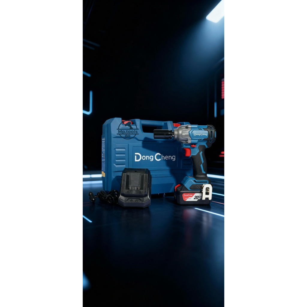 DongChengDCPB488EMสว่านบล็อกไฟฟ้าไร้สาย20Vแบต4Ah2ก้อน+ที่ชาร์จของแท้