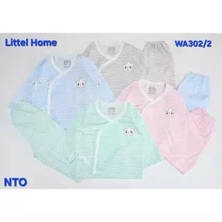 Little Home Baby ชุดเด็กแรกเกิด เสื้อผูกหน้า+กางเกง (ยาว) 2