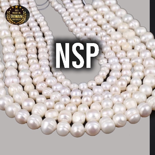 NSP พลาสติกใข่มุกสีขาวอุปกรณ์งานฝีมือ