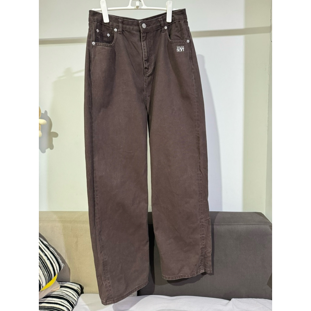 ส่งต่อ maison KEEPS | Pluto Jeans| Unisex สีน้ำตาล size L