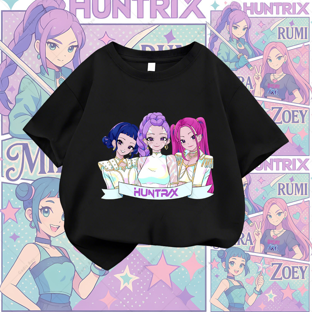 เสื้อยืดคอกลมผ้าฝ้ายแท้คุณภาพสูง พิมพ์ลาย K-pop Devil Hunter เหมาะสำหรับเด็กผู้หญิง มีขนาดให้เลือกตั้งแต่ 90-150 ราคา ถูกที่สุด ดีลบีเคเค แกลเลอรีภาพที่ 5