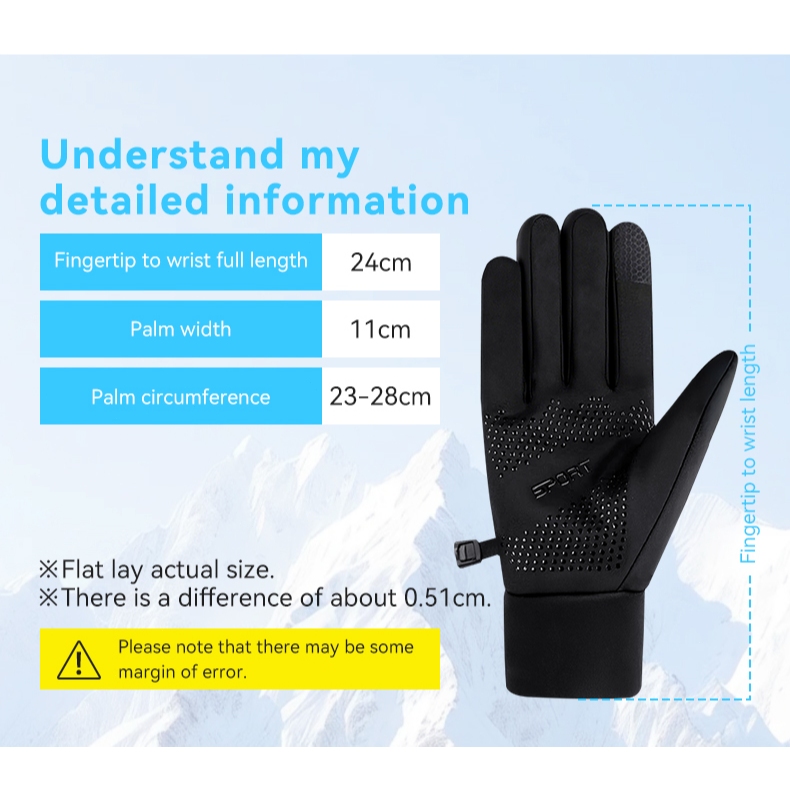 SOLOEVER ถุงมือมอเตอร์ไซค์ ถุงมือตกปลา ถุงมือปั่นจักรยานกันน้ำ ป้องกันแสงแดด UV ระบายอากาศ ใส่สบายเนื้อผ้าเย็นสบาย - รูปที่ 2