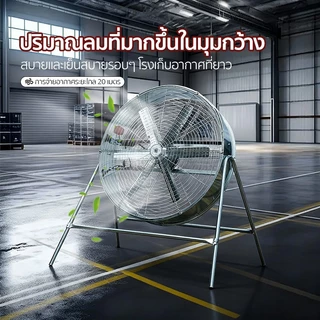 【แข็งแรงหนาขึ้น】32นิ้ว พัดลมอุตสาหกรรม ขนาดใหญ่ กำลังลมแรง ปรับสปีดได้ ประหยัดไฟ สำหรับร้านอาหาร สำหรับโกดัง กลางแจ้ง