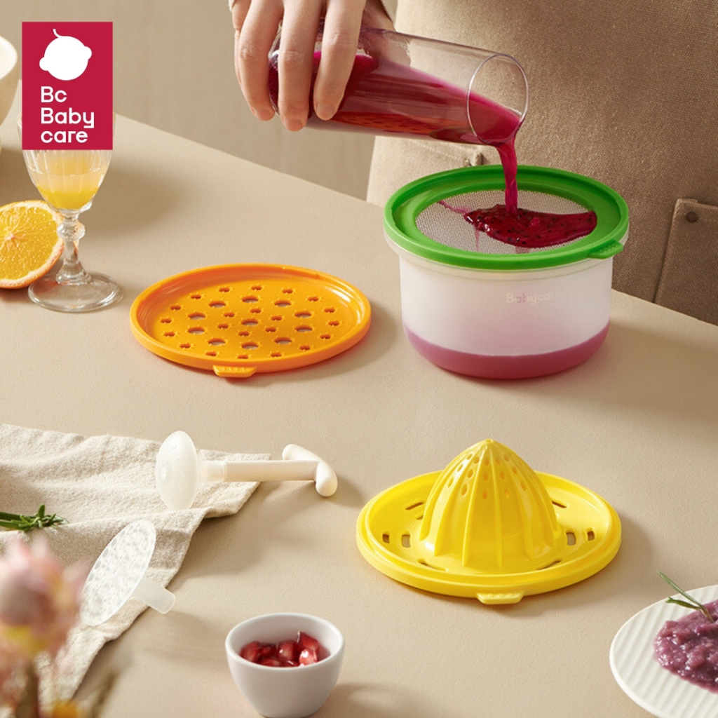 Babycare ชุดเครื่องบดอาหารเด็ก 7-IN-1 ชามบดอาหารด้วยตนเอง บด/กรอง/คั้นน้ำ เครื่องบดอาหาร | BC Babycare Thailand