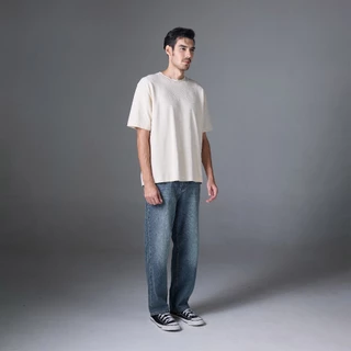 Jack Russel - Men Jeans กางเกงยีนส์ผู้ชาย ทรงขาบาน - Klassik J-6001/BL Baggy Low Rise Wide Leg Blue