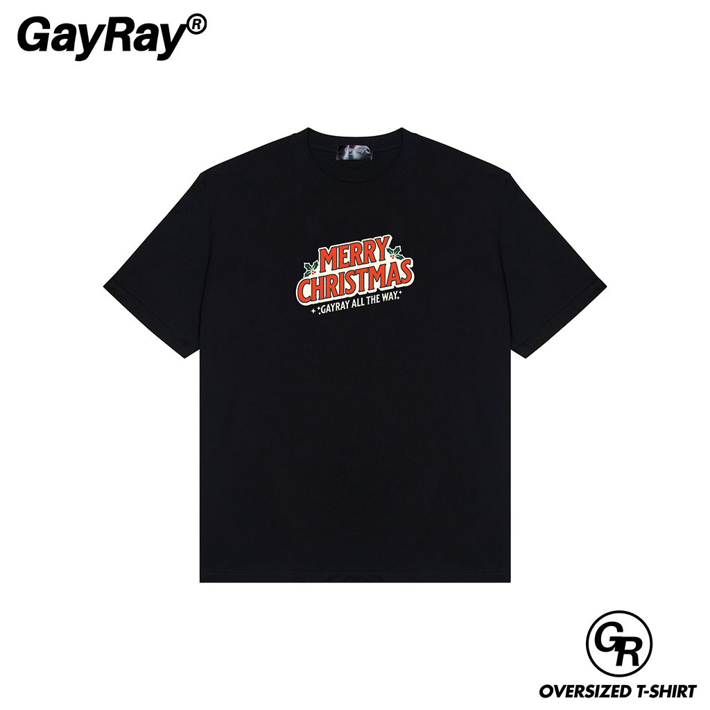 GayRay ⎰Christmas Gayray⎱  เสื้อยืดโอเวอร์ไซส์ Cotton 100% นุ่่ม ใส่สบาย
