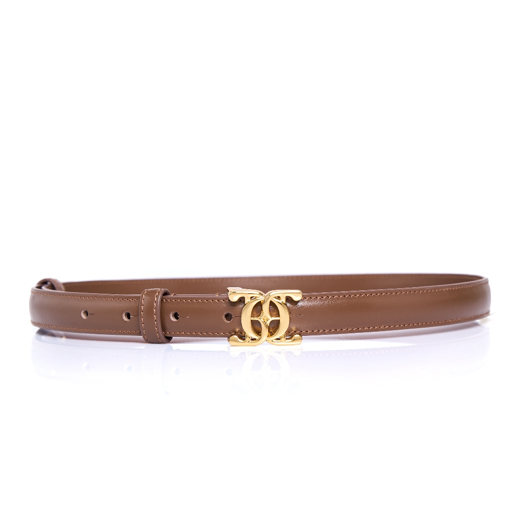 O&B เข็มขัดหนังวัวแท้ รุ่น CLASSIC BELT IN CREST BROWN-39156SC12722F_H5BRXX
