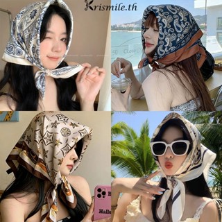 COD-ในไทย💖ผ้าพันคอซาติน อินเทรนด์วินเทจ ผ้ามัดผมเกาหลี ลายสว…