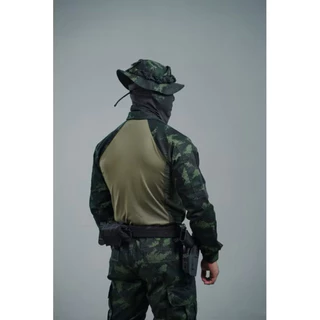 Combat Shirt OutStanding คอมแบตเชิ๊ต แขนยาว ลายพรางทหารบก ทหารพราน สีเขียวตชด. พรางอส.