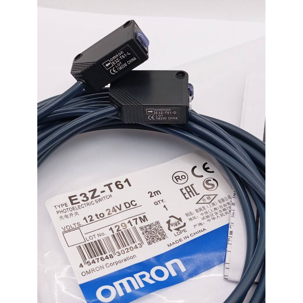 สั่งเลย E3Z-T61 Photoelectric Sensors Through Beam ระยะการตรวจจับ 15m แรงดันไฟ 12V-24V พร้อมส่งในไทย