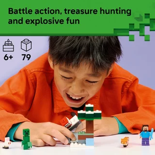 LEGO Minecraft 21583 Steve's Taiga Adventure (79pcs.), Building Blocks, Kids Toy