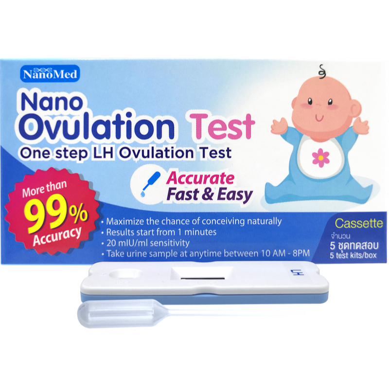 NANO OVULATION TEST (กล่อง 5 ชุด) ชุดทดสอบการตกไข่