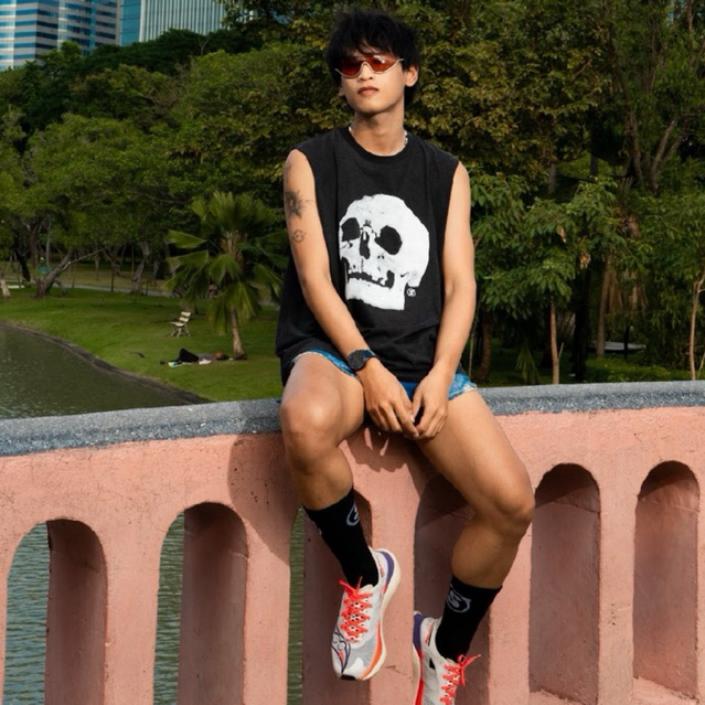 Sure thing - SkullRun เสิ้อวิ่งลายกระโหลก ระบายอากาศ ใส่สบาย ไม่ร้อน