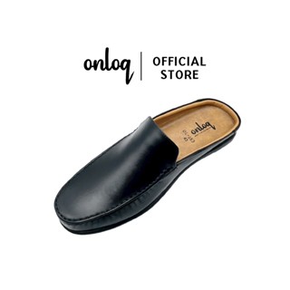 onloq shoes รองเท้าหนังแท้ แบบเปิดส้น รุ่น 359