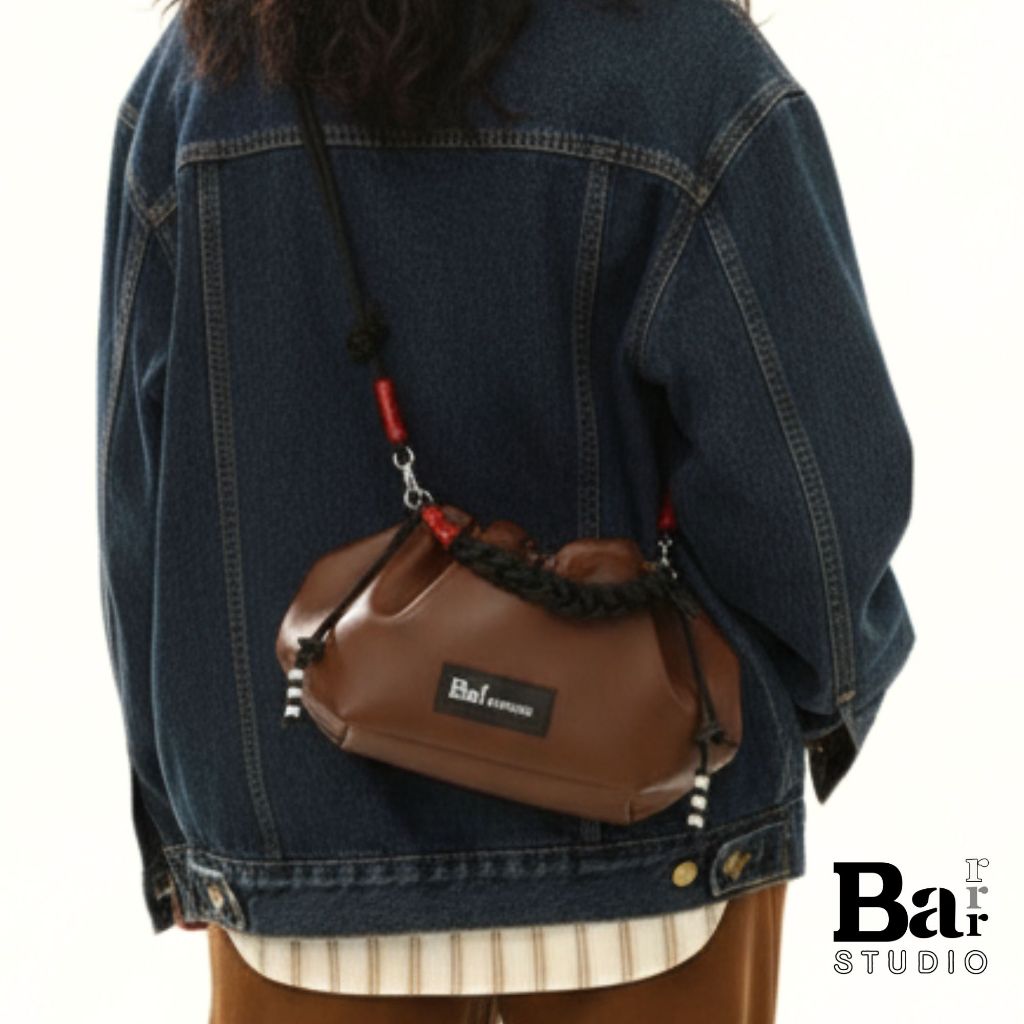 Pumpkin Bag กระเป๋าหนังพียูทรงฟักทอง สายสะพายปรับสั้นยาว ครอสบอดี้หรือสะพายไหล่ได้