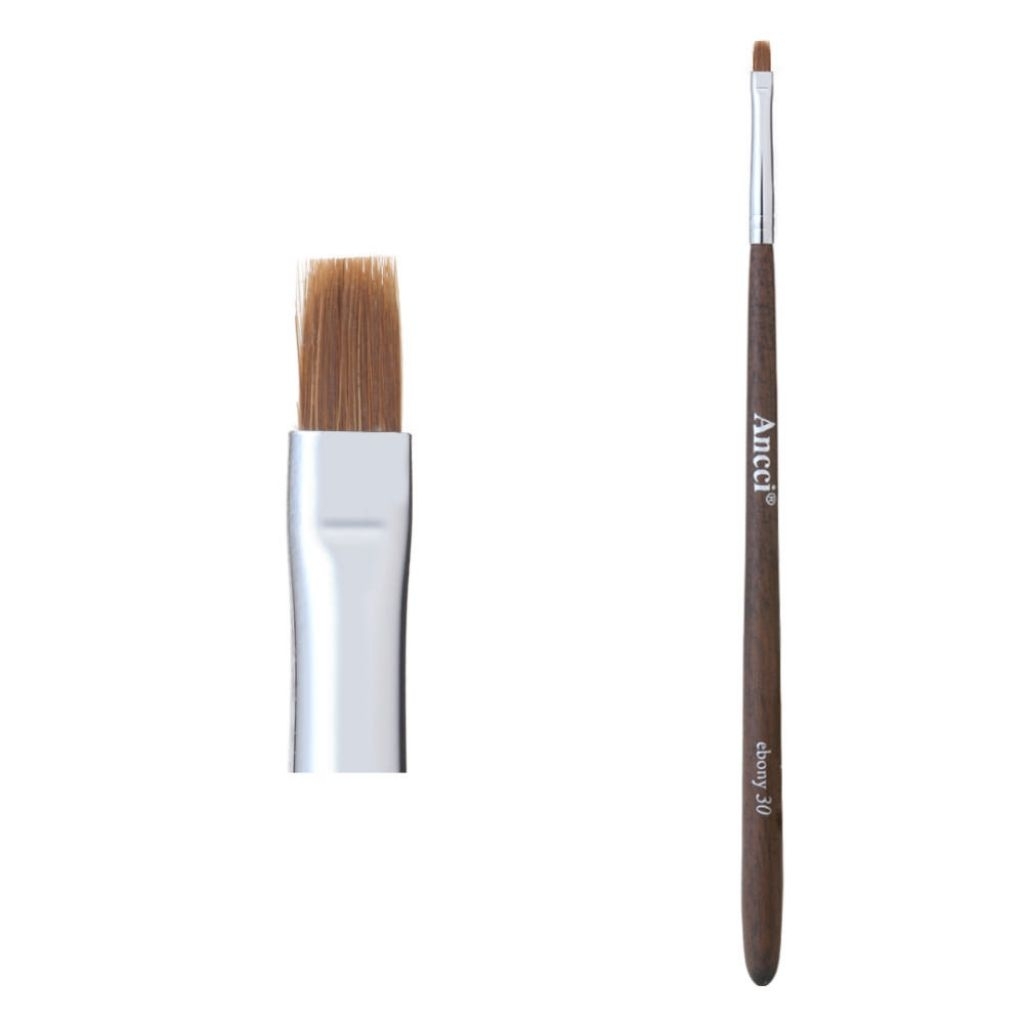 Ancci brush - Ebony30 เส้นขนคิ้ว, อายไลเนอร์ ,กลิตเตอร์, คอนซีลเลอร์ [แปรงอเนกประสงค์] , Ebony28 แปร