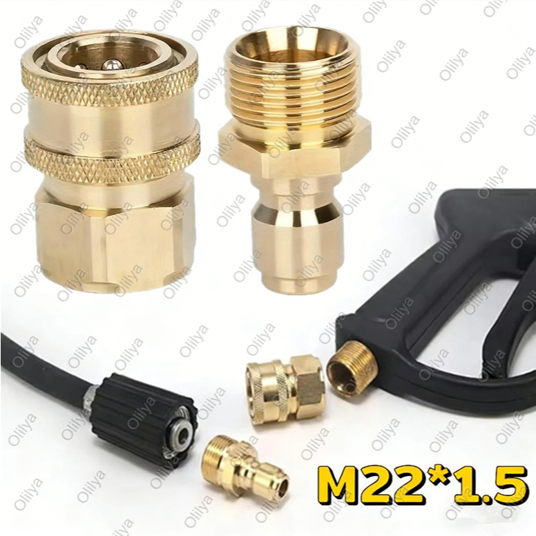 M22*1.5 คอปเปอร์หน้าปั้ม-คอปเปอร์สำหรับเครื่องฉีดน้ำแรงดันสูง-ข้อต่อทองเหลือง-คอปเปอร์น้ำ