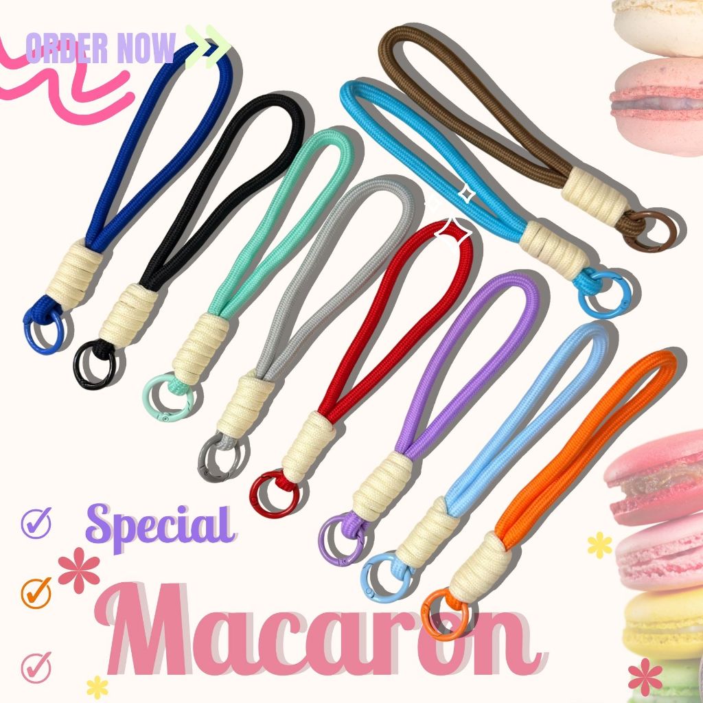 【จัดส่งจากกรุงเทพ】🌟พวงกุญแจเชือกถัก🌟 พวงกุญแจห้อยโทรศัพท์ สายคล้องโทรศัพท์มือถือ สายคล้องโทรศัพท์ ยาว 14-16 ซม