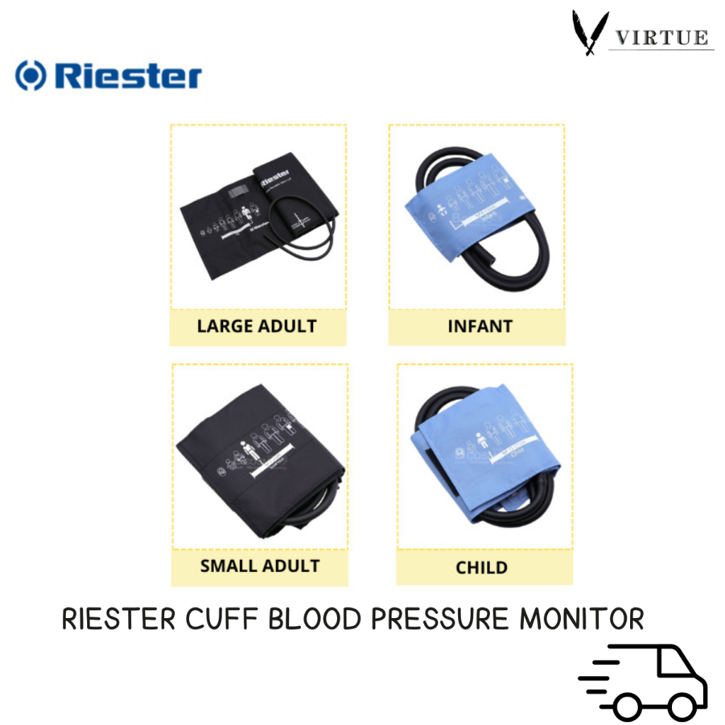 Riester Cuff Adult, Child, Infant ผ้าพันแขน - ขา สำหรับเครื่องวัดความดันแบบมือบีบ ( ทารก , เด็ก , ผู