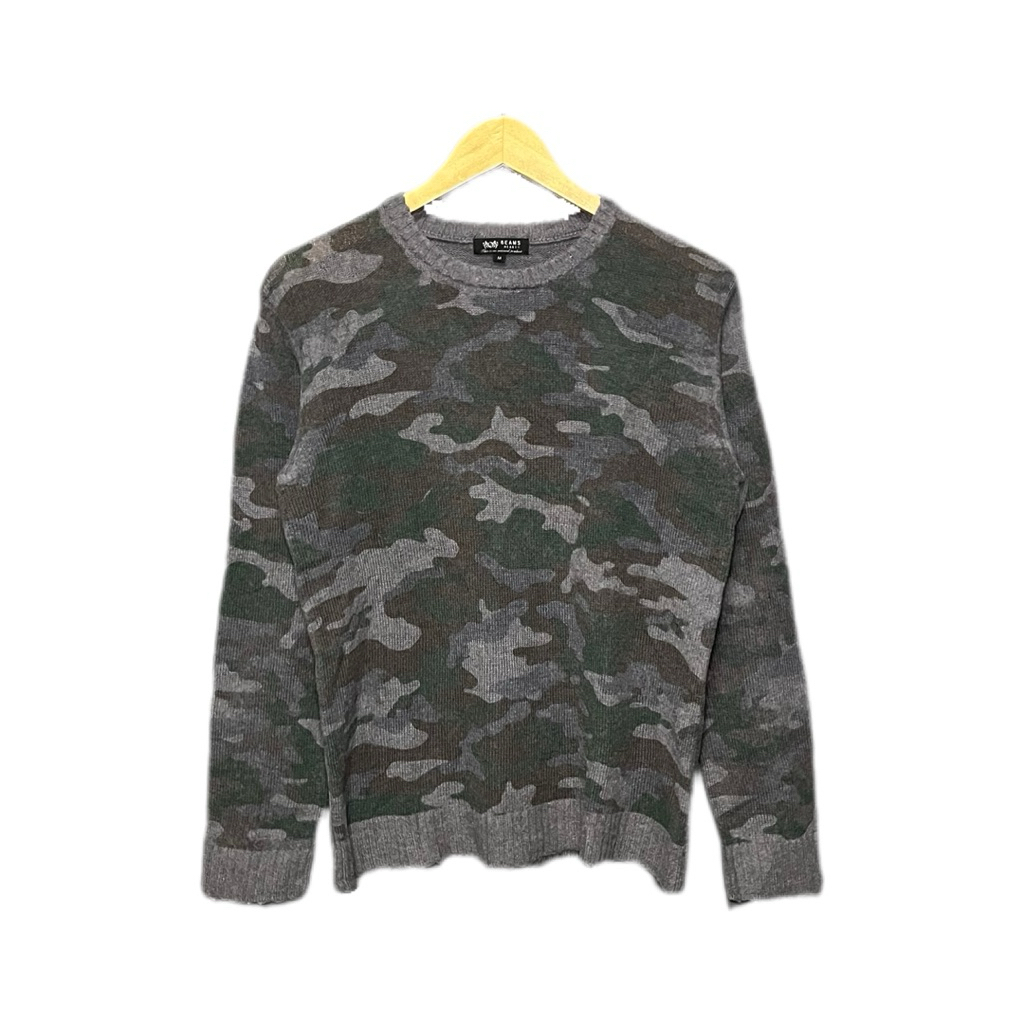 เสื้อไหมพรมลายพราง Beams มือสอง