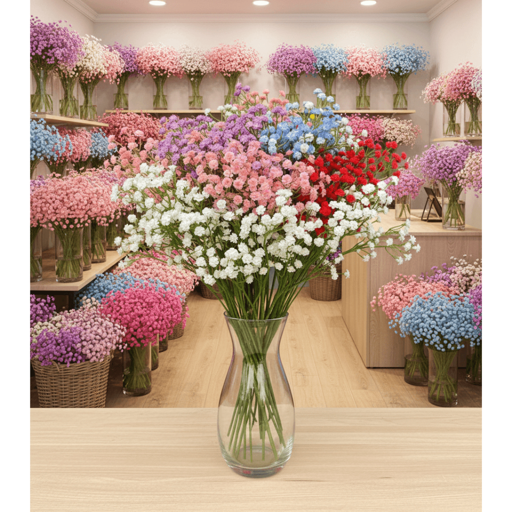 ดอกยิปโซประดิษฐ์ (Gypso) หลากสี ดอกไม้แห้งแต่งห้อง พร็อพถ่ายรูป สไตล์เกาหลี มินิมอล ราคา ถูกที่สุด ดีลบีเคเค แกลเลอรีภาพที่ 2