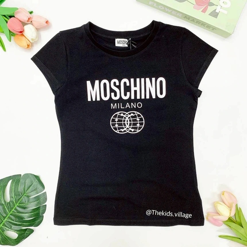สินค้าพร้อมส่ง|Moschino Girl T-Shirt Black