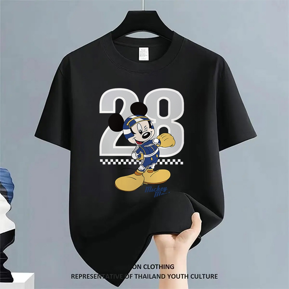 เร็วขั้นเพราะคลังไทย! (จัดส่ง 24 ชม.) เสื้อยืด Unisex แขนสั้นลายพิมพ์สวย ใส่ได้ทั้งครอบครัว