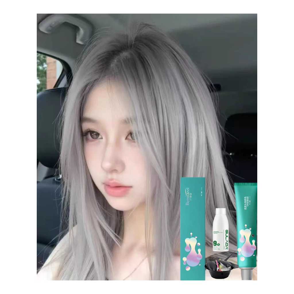 🌈Bermazziยาย้อมผม100ml สีน้ำตาลเกาลัด สีเทาควันบุหรี่ เป็นต้นมีหลายสีให้เล ฟรีอุปกรณ์ทําสีผม ทำสีผมได้เร็ว ง่าย