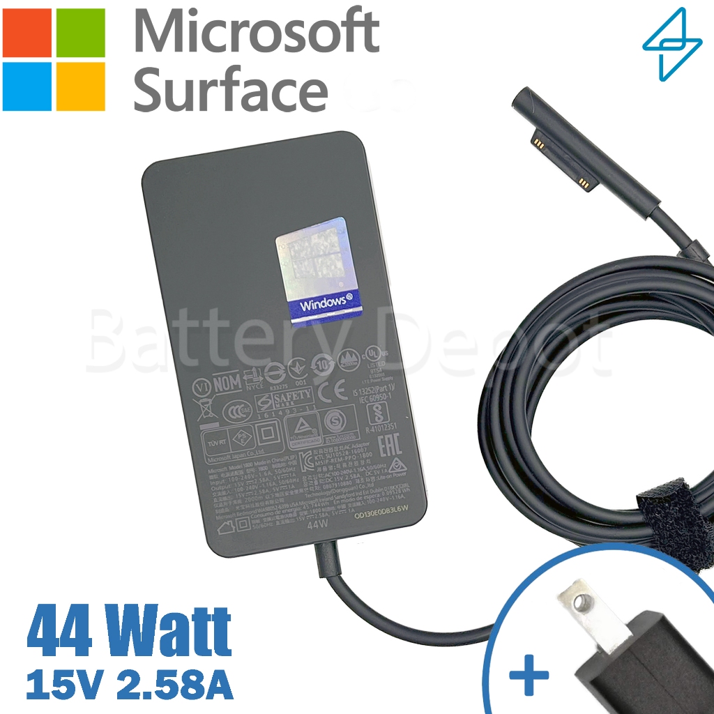 Microsoft Surface Adapter ของแท้ สำหรับ Surface Pro 5 / Pro 6 / Surface 1796 44W 15V 2.58A สายชาร์จ 