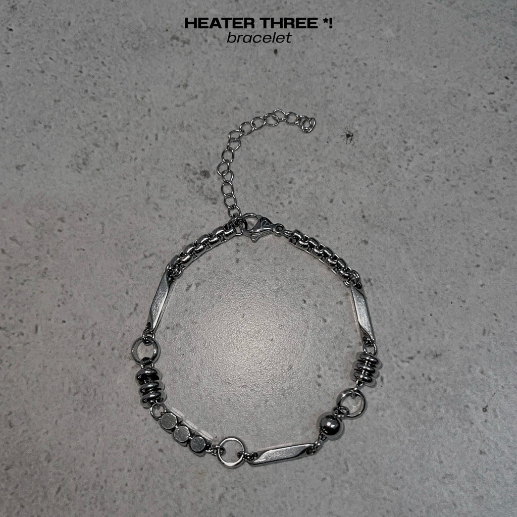 Lumpsum : Heater Three Bracelet(ข้อมือ) Handcrafted , Stainless 100%